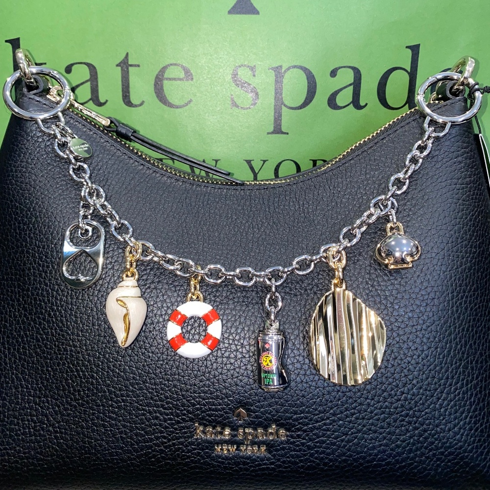 Kate Spade snack time bag charm chain NWT